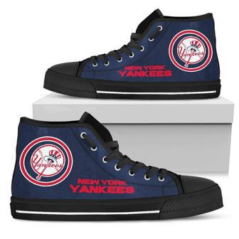 Circle Logo New York Yankees High Top Shoes | Favorety