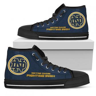 Circle Logo Notre Dame Fighting Irish High Top Shoes | Favorety CA