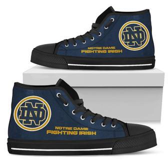 Circle Logo Notre Dame Fighting Irish High Top Shoes | Favorety