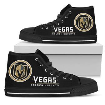 Circle Logo Vegas Golden Knights High Top Shoes | Favorety