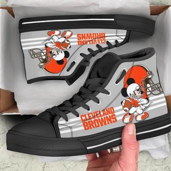 Cleveland Browns Sneakers High Top Shoes Fan Gift | Favorety