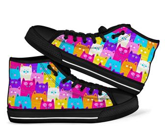 Colorful Kitten Cat Men Women'S High Top Shoes - Monsterry DE