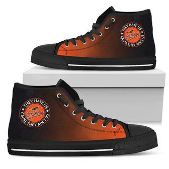 Cool They Hate Us Cause They Ain't Us Baltimore Orioles High Top Shoes | Favorety