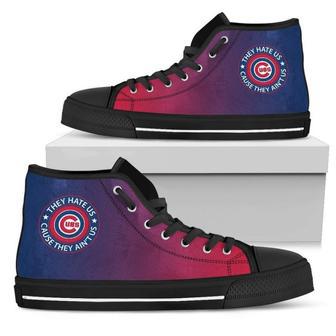 Cool They Hate Us Cause They Ain't Us Chicago Cubs High Top Shoes | Favorety