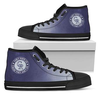 Cool They Hate Us Cause They Ain't Us Colorado Rockies High Top Shoes | Favorety