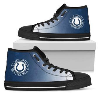 Cool They Hate Us Cause They Ain't Us Indianapolis Colts High Top Shoes | Favorety DE