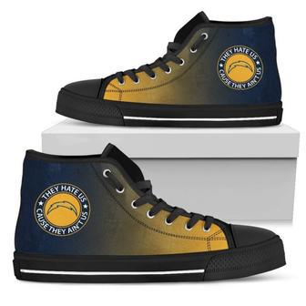 Cool They Hate Us Cause They Ain't Us Los Angeles Chargers High Top Shoes | Favorety UK