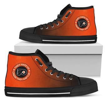 Cool They Hate Us Cause They Ain't Us Philadelphia Flyers High Top Shoes | Favorety CA