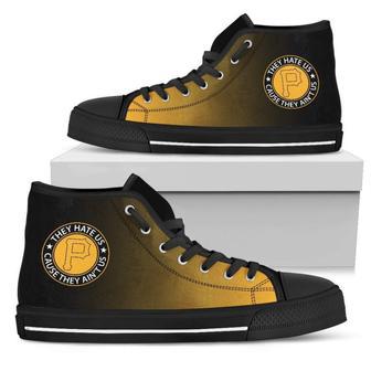 Cool They Hate Us Cause They Ain't Us Pittsburgh Pirates High Top Shoes | Favorety DE