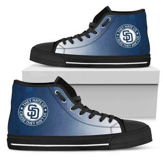 Cool They Hate Us Cause They Ain't Us San Diego Padres High Top Shoes | Favorety