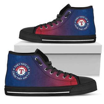 Cool They Hate Us Cause They Ain't Us Texas Rangers High Top Shoes | Favorety AU