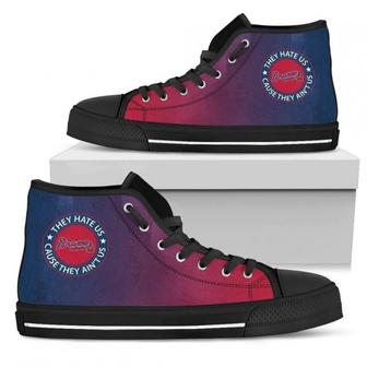 Cool They Hate Us Cause They Us Atlanta Braves High Top Shoes | Favorety