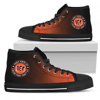 Cool They Hate Us Cause They Us Cincinnati Bengals High Top Shoes | Favorety