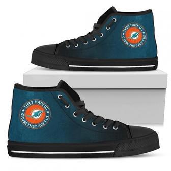 Cool They Hate Us Cause They Us Miami Dolphins High Top Shoes | Favorety