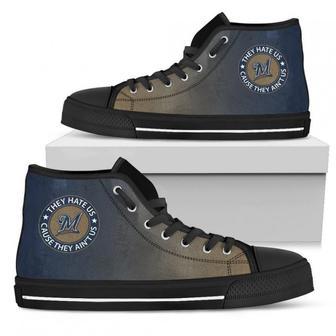 Cool They Hate Us Cause They Us Milwaukee Brewers High Top Shoes | Favorety CA