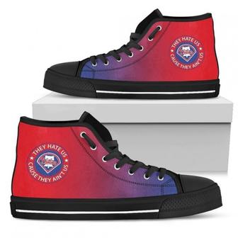Cool They Hate Us Cause They Us Philadelphia Phillies High Top Shoes | Favorety
