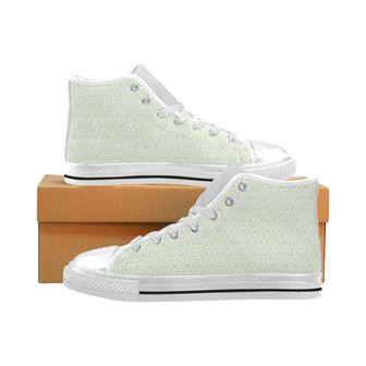 Cucumber pattern background Men's High Top Shoes White - Monsterry CA