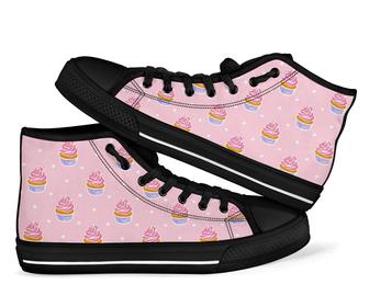 Cupcake Polka Dot Men Women'S High Top Shoes - Monsterry UK
