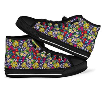 Cute Colorful Daisy Men Women'S High Top Shoes - Monsterry CA