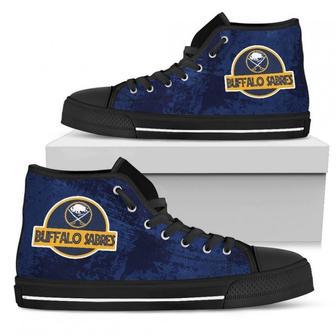 Cute Jurassic Park Buffalo Sabres High Top Shoes | Favorety