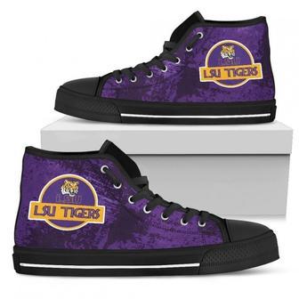 Cute Jurassic Park LSU Tigers High Top Shoes | Favorety UK