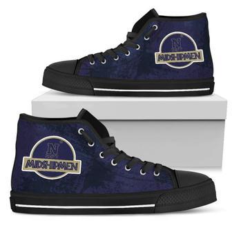 Cute Jurassic Park Navy Midshipmen High Top Shoes | Favorety DE