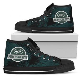 Cute Jurassic Park New York Jets High Top Shoes | Favorety CA