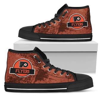 Cute Jurassic Park Philadelphia Flyers High Top Shoes | Favorety AU