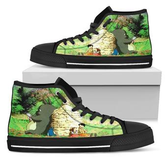 Cute My Neighbor Totoro Sneakers High Top Shoes Anime Fan - Monsterry CA