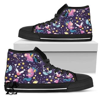 Cute Night Star Unicorn Men'S High Top Shoes | Favorety UK