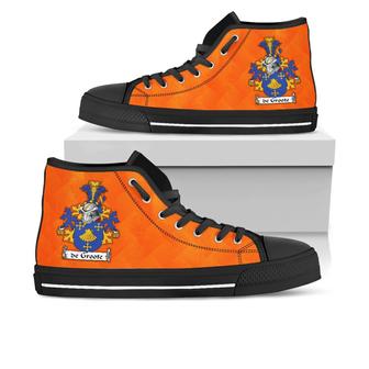 de Groote Dutch Family Crest Nederland High Top Shoes - Monsterry DE