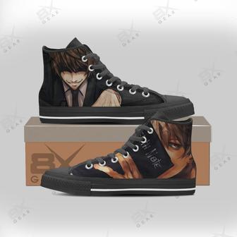 Death Note Sneakers Yagami Raito High Top Shoes Cool Fan Gift | Favorety