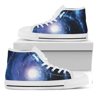 Deep Space Milky Way Print White High Top Shoes - Monsterry AU