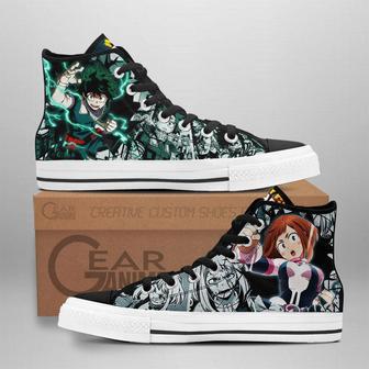 Deku & Uraraka High Top Shoes Custom Anime My Hero Academia Sneakers | Favorety DE