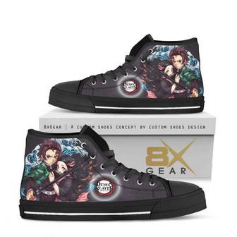 Demon Slayer High Top Shoes Kochou And Tanjiro Anime | Favorety AU