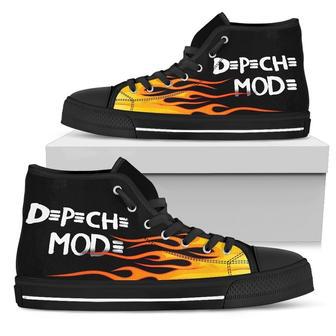 Depeche Mode High Top Shoes Flame Sneakers For Music Fan | Favorety AU