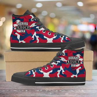 Diehard Arizona Wildcats Fan Camo Canvas High Top Shoes | Favorety DE