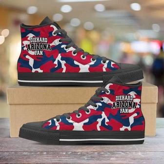 Diehard Arizona Wildcats Fan Camo Canvas High Top Shoes Sneakers | Favorety