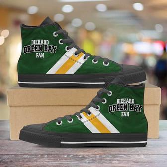 Diehard Green Bay Fan Canvas High Top Shoes Sneakers - Monsterry AU