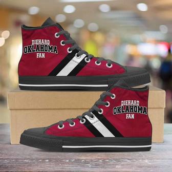 Diehard Oklahoma Sooners Fan Canvas High Top Shoes | Favorety UK