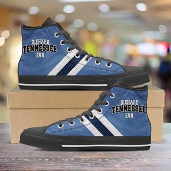 Diehard Tennessee Titans Fan Canvas High Top Shoes Sneakers | Favorety AU