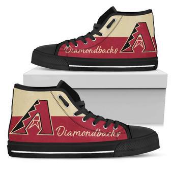 Divided Colours Stunning Logo Arizona Diamondbacks High Top Shoes | Favorety CA