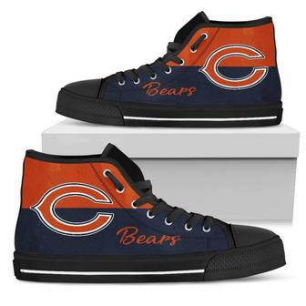 Divided Colours Stunning Logo Chicago Bears High Top Shoes | Favorety CA