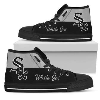 Divided Colours Stunning Logo Chicago White Sox High Top Shoes | Favorety