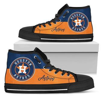 Divided Colours Stunning Logo Houston Astros High Top Shoes | Favorety AU