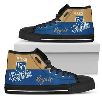 Divided Colours Stunning Logo Kansas City Royals High Top Shoes | Favorety DE