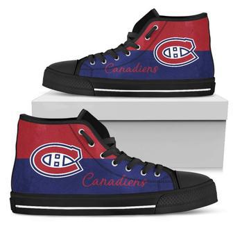 Divided Colours Stunning Logo Montreal Canadiens High Top Shoes | Favorety UK