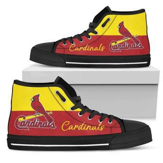 Divided Colours Stunning Logo St. Louis Cardinals High Top Shoes | Favorety DE