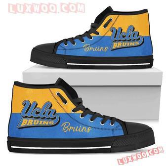 Divided Colours Stunning Logo Ucla Bruins High Top Shoes Sport Sneakers | Favorety