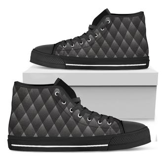Dot Geometric Triangle Pattern Print Black High Top Shoes - Monsterry DE